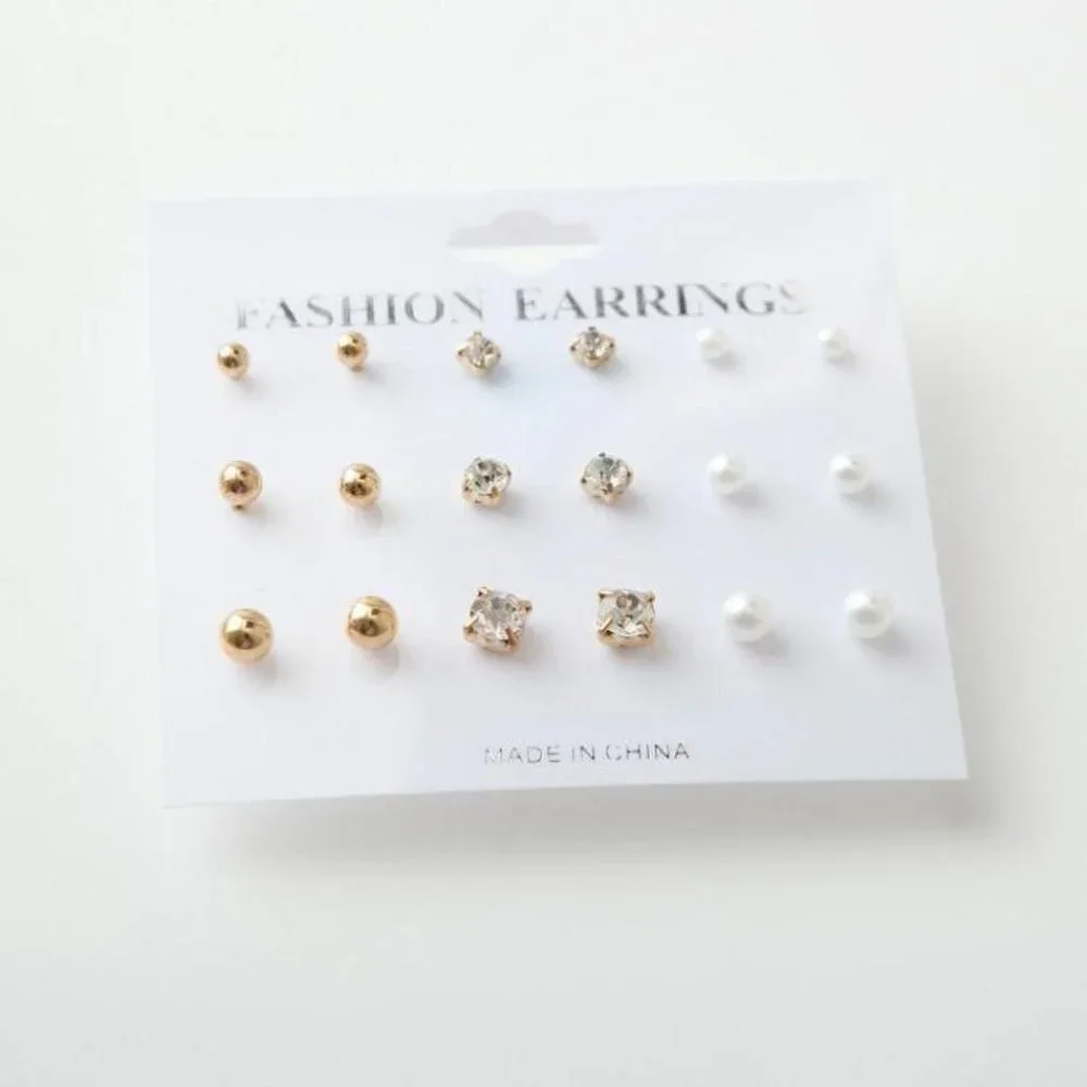 Set Earrings Stud Women Circle Bohemian Hoop Drop Cute Trendy Jewelry Earrings - Picture 6 of 6